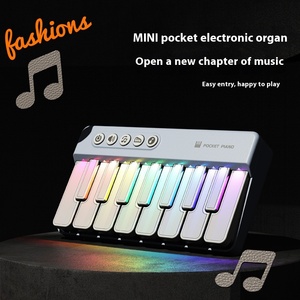 Early Education Multifunctional Music Toy Children's Rainbow Electronic <b>Keyboard</b> Light Playable Piano Cross-Border Plastic - Product Image 2