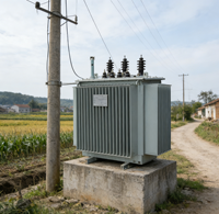 Transformateur de puissance électrique 200 kVA à trois phases, à haut rendement, à noyau toroïdal en aluminium, rempli d'huile, à faible perte, pour usage industriel, 220 V