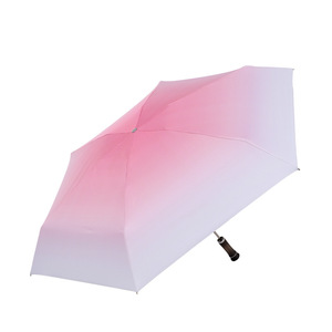 Paraguas Plegable de Cinco Secciones con Varillas de Aleación de Nylon, Apertura Manual, Resistente a los Rayos UV, Diseño Minimalista, para Viajes, Uso en Días Soleados y Lluviosos - Product Image 3
