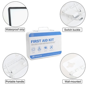25 אנשים רכוב מתכת תיבת עזרה ראשונה ערכת עזרה ראשונה ערכת עזרה ראשונה עבור משרד פנים חיצוני - Product Image 2