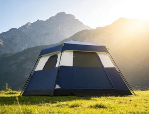 Tente de <span class=keywords><strong>camping</strong></span> OEM à montage rapide pour 3-4 personnes - Tente imperméable avec 4 fenêtres en maille et flux d'air amélioré pour la randonnée et le <span class=keywords><strong>camping</strong></span> - Product Image 4