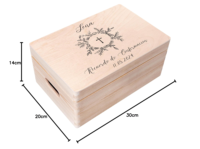 Boîte à souvenirs personnalisée en bois gravé, rectangulaire, autoportante, pour la première communion, la confirmation, les cérémonies religieuses, écologique