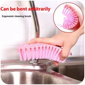 Estufa de cocina de piscina de plástico Flexible Hca11, azulejo de bañera, <span class=keywords><strong>ropa</strong></span> de baño y cepillos de limpieza de huecos de suelo, cepillo de esquina sin muertos - Product Image 3