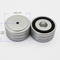 Pieds d'isolation pour haut-parleurs en aluminium haut de gamme OD 40 mm, anti-vibrations, pour équipement audio, amplificateurs et enceintes HiFi