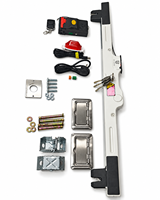 Verrou de sol pour porte à enroulement de 1650 mm avec cylindre de 40 mm pour poutres inférieures de moins de 25 mm d'épaisseur