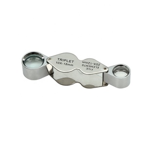 Best China Low Price MG22181 Dual-<strong>lens</strong> <strong>Triplet</strong> Folding Magnifying Glasses Jewellery Loupe - Product Image 2