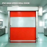 Porte à enroulement transparente en PVC GMP pour atelier, atelier industriel, porte à enroulement commerciale