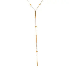 JINYOU 3690 kalung rantai panjang baja tahan karat 316L tipis Chic kalung indah untuk wanita musim panas 2024 perhiasan Harian tahan air Bijoux