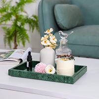 Plateau de décoration d'intérieur en marbre rectangulaire moderne, plateau pour bougies parfumées, plateau organisateur pour commode, plateau pour table basse, plateau pour collations