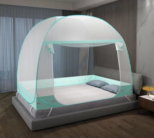 Mosquitero Plegable Tipo Yurta, Diseño Circular Moderno para el Hogar y Viajes, 100% Poliéster, Mosquitero de Verano para Cama Individual - Product Image 4