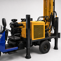 Foreuse mobile Feiyang pour puits d'eau, moteur diesel, pompe, forage 140-254 mm, profondeur max. 300 m, facile à utiliser