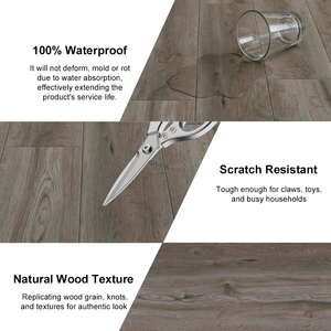 Precio de Fábrica, Fácil Instalación, Baldosas de PVC Antideslizantes para Interiores, Piso Vinílico Resistente al Agua para Interiores - Product Image 4