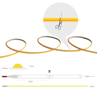 Super dünne 3mm 5V bunte COB LED-Licht leisten für Wohnkultur DIY Blau/Pink/Rot/Lila LED-Klebeband mit hoher Dichte