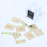 Étiquettes d'emballage personnalisées, résistantes à l'huile, avec logo 3D en relief doré, pour bouteilles de parfum et de vin