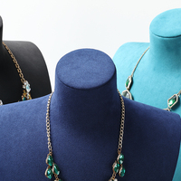 Présentoir à bijoux de luxe en microfibre grande taille DIGU, vitrine de magasin de bijoux, buste incurvé surdimensionné pour colliers