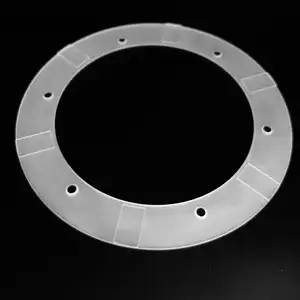 Anello di vetro al quarzo fuso ad alta temperatura personalizzato anello di quarzo smerigliato con fori