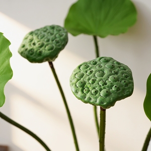 CL43004 Tallo de Capullo de Loto Artificial, Capullo de Semilla Falsa Realista, Capullo de Loto Verde Natural para Decoración Zen, Arreglos Florales Asiáticos - Product Image 2