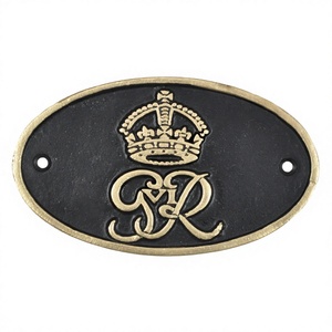 Premium Quality GR Plaque Oval Shape Cast Iron Wall Sign Hot Selling Custom Plaques and Plaque Anti Rustic Finished - Product Image 1