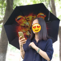 Mini parapluie de poche à 5 plis: 19 "Ultra Compact, pluie/soleil à double usage avec revêtement anti-UV