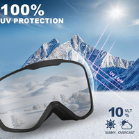 Lunettes de ski motoneige masque de ski pour hommes femmes Anti-buée Double lentille hiver motoneige lunettes ski UV400 Snowboard accessoires