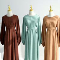 Nouvelle Robe Abaya Islamique Moderne pour Femme, Couleur Unie, Élégante et Décontractée, Collection Printemps-Été 2026 – Vente en Gros