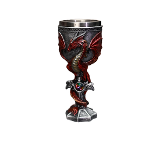 Calice da Vino a Forma di Drago 6.5oz - Acciaio Inossidabile 304 e Resina Fatto a Mano, Calice Retrò Riutilizzabile per Feste - Product Image 2