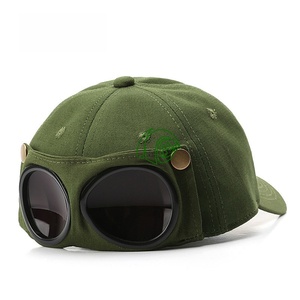 Casquette de baseball personnalisable avec broderie, oreilles de chat et lunettes, protection UV UPF50+, sangle réglable pour fêtes costumées et voyages - Product Image 3