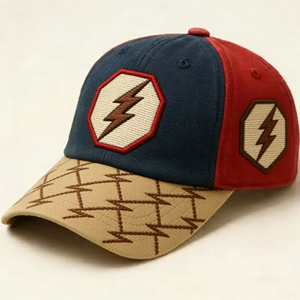 Casquette de baseball brodée avec logo bicolore, chapeau décontracté tricolore avec motif de marque 3D et détails de monogramme sur toute la surface - Product Image 2