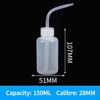 Bouteille de lavage à bec courbé avec graduation de volume, corps souple, 500 ml, distributeur d'huile pour machine à coudre PCB, bouteilles de laboratoire en gros