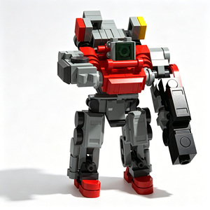 Outpost Garrison STEM <b>Learning</b> Assembly Bricks Kit <b>Tower</b> Defender Unit‑5 Robot Mecha DIY Building Blocks Creative Model Toy - Product Image 1