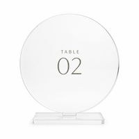 Panneau de table rond personnalisé en acrylique pour mariage, impression UV couleur, porte-carte de place transparent pour décoration de réception et événements