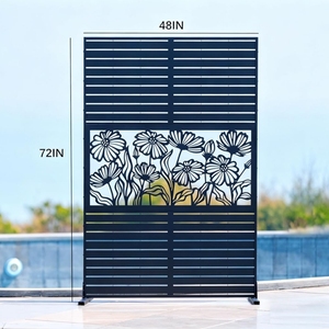Custom Metal Privacy <strong>Screen</strong> Outdoor Indoor Privacy <strong>Screens</strong> with Stand Panels <strong>Free</strong> <strong>Standing</strong> Decorative Privacy <strong>Screen</strong> <strong>for</strong> Patio - Product Image 5