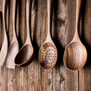 Set di 9 Utensili da Cucina Premium in Legno di Teak e Acacia, Cucchiai in Legno di Alta Qualità per Uso in Cucina - Product Image 2
