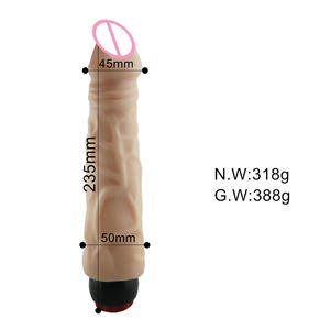 Großhandel Günstigste Weibliche Sexspielzeug <span class=keywords><strong>Dildo</strong></span> <span class=keywords><strong>Vibrator</strong></span> Silikon 9,25 Zoll Batterie Vibrierende Dildos für Frauen Masturbieren - Product Image 2