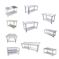 Table de travail en acier inoxydable 201/304 brossé finition mate, capacité de charge 300 kg/m, idéale pour cuisines commerciales et la manipulation des aliments – Meilleure vente en Chine