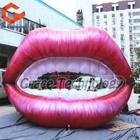 Ballon gonflable géant en forme de lèvres sexy, décoration d'événement, modèle de bouche rouge pour fête