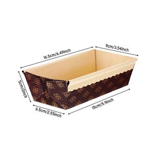 Moldes de Papel Kraft Corrugado Rectangulares Reciclables para Pan, Moldes Desechables para Pasteles, Moldes para Hornear al por Mayor Personalizados - Product Image 4