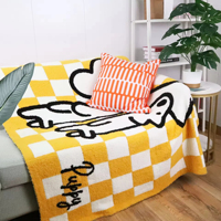 Couverture en polaire tricotée personnalisée Bestseller, anti-acariens, 100 % polyester, simplicité moderne pour canapé, lit et usage domestique