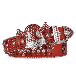 Nuovo arrivo vendita di alta qualità con strass Western cintura uomo strass con fibbia Color diamante cintura Jeans