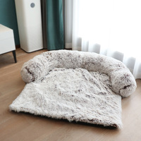 Canapé-lit pour chien rectangulaire XL moderne, vente en gros, amovible, imperméable, en velours et coton moelleux, nid pour animaux de compagnie, emballé sous vide pour chats et chiens