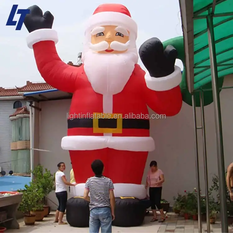 Decoraciones navideñas hinchables para exteriores, muñeco de Santa Claus, decoración inflable de Navidad H284