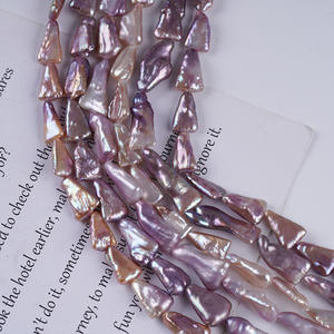 Perles semi-finies triangulaires baroques violettes naturelles, perles colorées pour collier, bijoux DIY pour la fabrication de bracelets et de colliers - Product Image 5