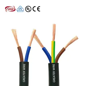 VDE Standard 3 Core Wire RVV Cable 6mm 10mm2 Multi Core Flexible Cable H05VV-F 2*2.5mm Cable