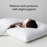 Coussin de voyage populaire avec garnissage en duvet 910g, housse en coton 500TC, hypoallergénique, écologique, toutes saisons, pour hôtel et maison, personnalisable