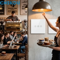CNSKOU nouveau design EU UK Offre Spéciale usage domestique Tuya Ewelink Alexa contrôle vocal lumière LED gradateur Module Wifi interrupteurs muraux intelligents