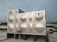 Réservoir d'eau en acier inoxydable 304 à structure stable, construit sur mesure pour la réserve d'eau des installations industrielles
