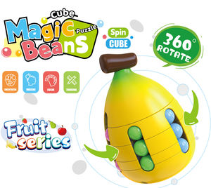 Funny Fruit Series Magic Bean Puzzle Cube 360 Rotation Sensory Fidget Toys Éducation précoce pour les enfants - Product Image 3