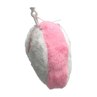Portachiavi in peluche morbido da 4 pollici, personalizzabile OEM, giocattolo in peluche ricamato per animali domestici