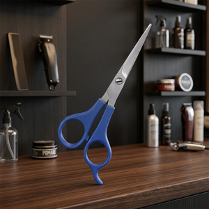 Ciseaux de barbier professionnels, lames en acier inoxydable, manche en plastique, ciseaux de salon, outils de coupe de cheveux, fabriqués au Pakistan - Product Image 2