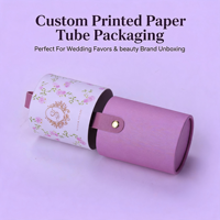 Boîte cadeau cylindrique en papier imprimé sur mesure avec poignée, emballage rond en carton pour dragées de mariage, bonbons, chocolats, bijoux